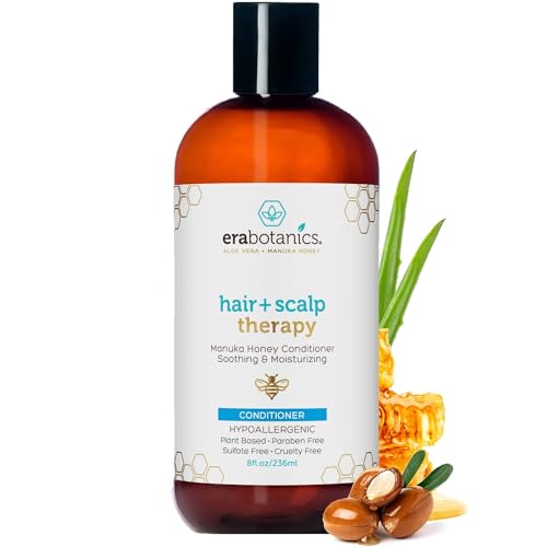 Era Organics Manuka Honey Dry Scalp Conditioner - Soothing and Moisturizing Hair Conditioner for Damaged Dry Hair - Sulfate Free Conditioner for Men and Women - Argan Oil Conditioner for Hair