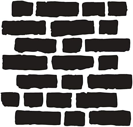 (23cm x 23cm ) - Rough Bricks Stencil by StudioR12 Faux Finish Repeating Pattern Art - Reusable Mylar Template Painting, Chalk, Mixed Media Use for Crafting, DIY Home Decor - STCL703 Choose Size (2...