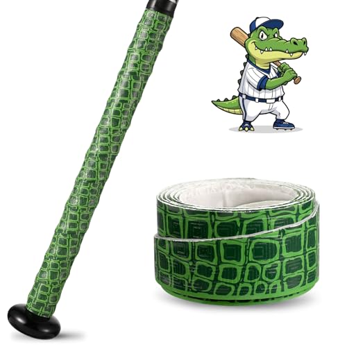 1.1mm Bat Grip Tape, Greek Key Double-Stamping Textured, Baseball & Softball Bat Tape for All-Weather Performance, Non-Slip, Precut for Easy Install