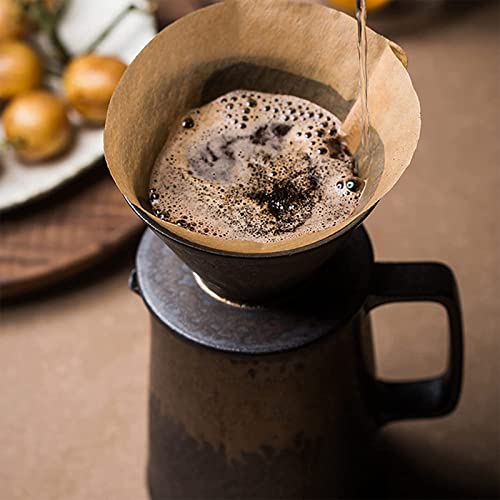 YZDKJDZ Handgefertigte Pour Over-Kaffeemaschine, Keramik-Kaffeemaschine-Tropfer und Dekanter, 1-2 Tassen Home Office… – Bild 4