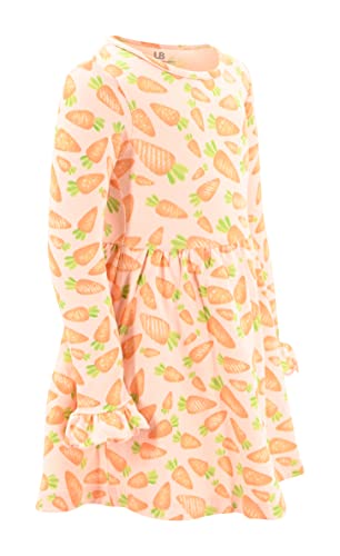 Image of Girls Long Sleeve Ruffled Dresses for Toddlers and Kids