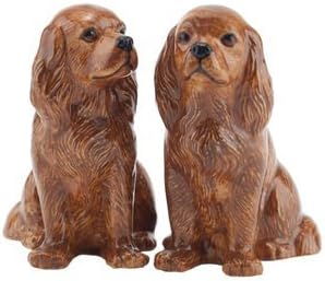 Ruby Cavalier King Charles Spaniel Salt And Pepper Pots