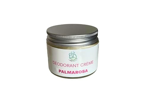 Déodorant artisanal Bio en crème, parfum PALMAROSA - 50ml - Savonnerie l'Arbre à Bulles