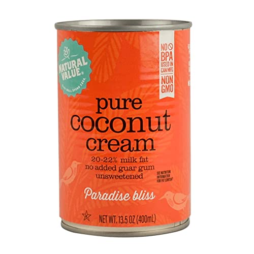 Natural Value Pure Coconut Cream, 13.5 Ounce, (Pack of 12)