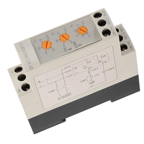 DC 12V / 24V / 36V / 48V Relé de Sobretensão e Subtensão Estrutura Modular Padrão Instalação de Tril