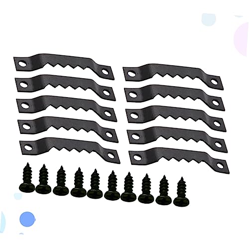 Image of Angoily 300pcs Black Hangers with Screws Creative Picture Frame Holders for Photos and Cross- Easy to Install Wall Hooks for Home Decoration