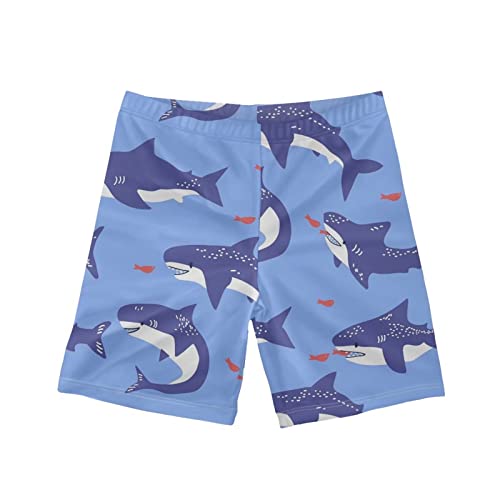 Howilath Short de Bain d'été décontracté pour garçon de 5 à 14 Ans, Imprimé Requin, 7-8 Ans Cover