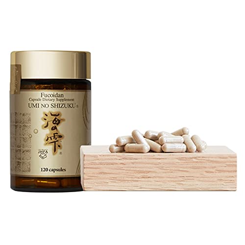 Umi No Shizuku Fucoidan Capsule Pure Seaweed Extract Enhanced With Agaricus Mushroom Optimized Immune Support Health Supplement-120 Capsules #TOP3