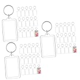 FRCOLOR 3 Series Llavero Con Marco De Fotos Llavero Con Foto Llaveros Etiquetas Para Llaves Llaveros Anillos Para Llavero Llavero DIY Llavero Con Foto Llavero Con 16 piezas x 3