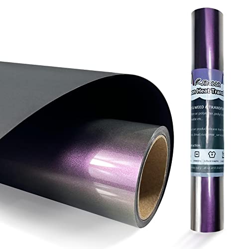 Purple Chameleon Htv Heat Transfer Vinyl 12“X8Ft Htv Vinyl Roll For Tshirt Easy Weed Gradient Color Changing Purple Iron On Vinyl For Cricut Cameo (Purple To Green) #TOP2