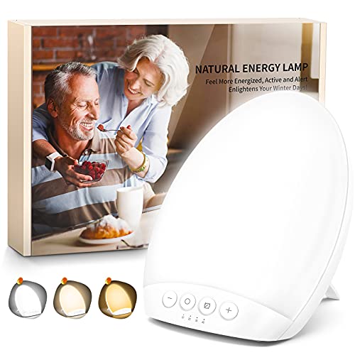 Tageslichtlampe 10000 lux, Sonnenlicht Lampe mit 3 Farbtemperaturen/5 Helligkeitsstufen/4 Timer und...