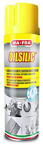 Ma-Fra, Oil Silic, Lubricante Multiusos a Base de Silicona, Elimina Chirridos y Fricciones, Protege Circuitos Eléctricos, CREA una Barrera contra el Agua y los Agentes Atmosféricos, Formato 500 ml