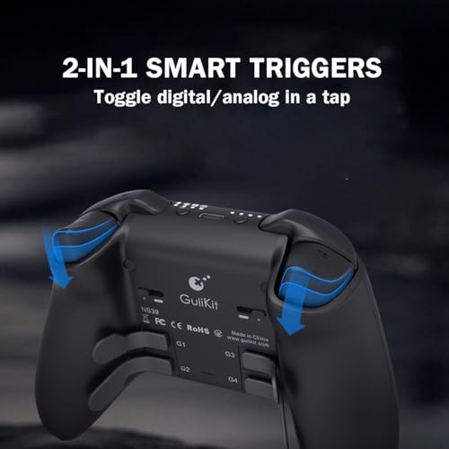 Image of GuliKit KK3 MAX Game Controller-Hall Effect Joysticks,Analog & Digital Triggers, 1000HZ Polling Rate,Maglev /HD /Rotory Vibration,Compatible with Switch /PC /Android /iOS, Switch 2 Wake Up