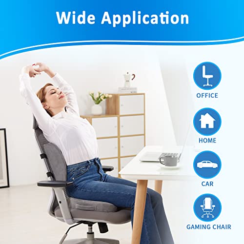 image for SAIREIDER Lumbar Support Pillow and Office Chair Cushion, Memory Foam 