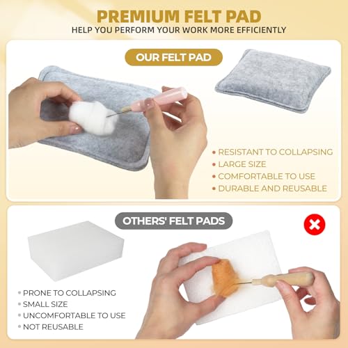 Image of MOREJMTT Needle Felting Kit,6Pieces Cats Making Wool Needle Felting Starter Kit with Instruction,Felting Kits for Beginners Adult,Needle Felting kit Beginner,Wool Felting kit(6 Pack Cats)