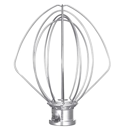 K45WW Wire Whip for Kitchenaid Stand Mixer, Stainless Steel, Egg Heavy Cream Beater, Cakes Mayonnaise