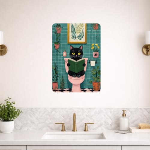 Image of Zesta Bathroom Decor Items Washroom Decor Tin Sign | Aesthetic Posters Wall Poster for Bedroom | Magnetic Cafe Decoration Items / Restaurant Decorations Items | Quirky Home Decor Bar Accent (Bathroom (8))