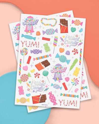 xo, Fetti Candy Party Temporary Tattoos - 72 Iridescent Styles | Kids Birthday Decorations, Girls Party Favors, Dessert Table Accessories, Baby Shower Supplies, Home Activity