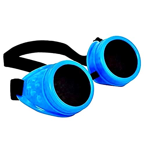 Steampunk Sonnenbrille Herren Damen Vintage Viktorianisch Blau Retro Accessoire Unisex Industrial Stil Viktorianisches Design Elegant für alle Jahreszeiten