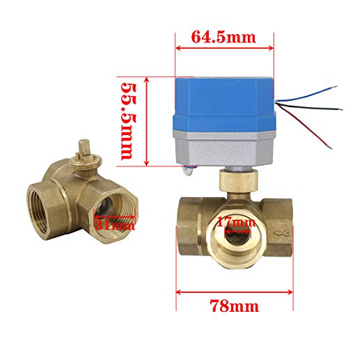 2 Modes - 3 Port motorised Valve Motorized Valve 3 Way Ball Valve 12v - Three Port Valve 1/2 3/4 1 1-1/4 1-1/2 inch (1 inch - DN25) - Image 2