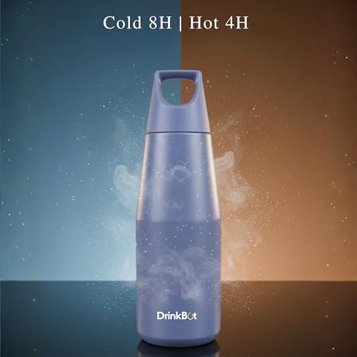 Image of DrinkBot Myst - Double Wall Stainless Steel Water Bottle | Vacuum Insulated | Hot & Cold | Leakproof & Durable | (Blue, 580 ml)