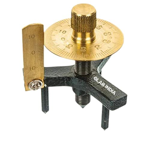 GLAB INDIA spherometer single disc brass coating measuring instrument device for students ad optics shops-picture-14