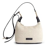 Missnine Small Straw Purse for Women Summer Woven Purses Raffia Beach Crossbody Shoulder Bags Vacation Top Handle Satchel Handbag, Classic