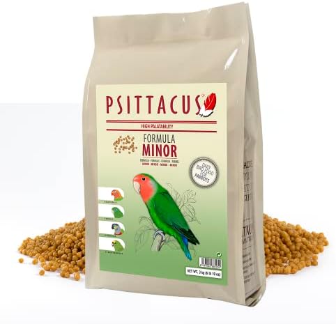 best diet for lovebirds that will transform their health and happiness 6 Psittacus Minor | Complete Pellet Diet for Lovebirds, Parrotlets and Green Cheeks | Premium Food for Birds, 100% no-GMO (6.6 lb)