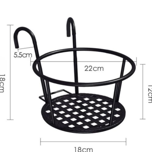 Support pot de fleur suspendu en métal pour décoration clôture de jardin