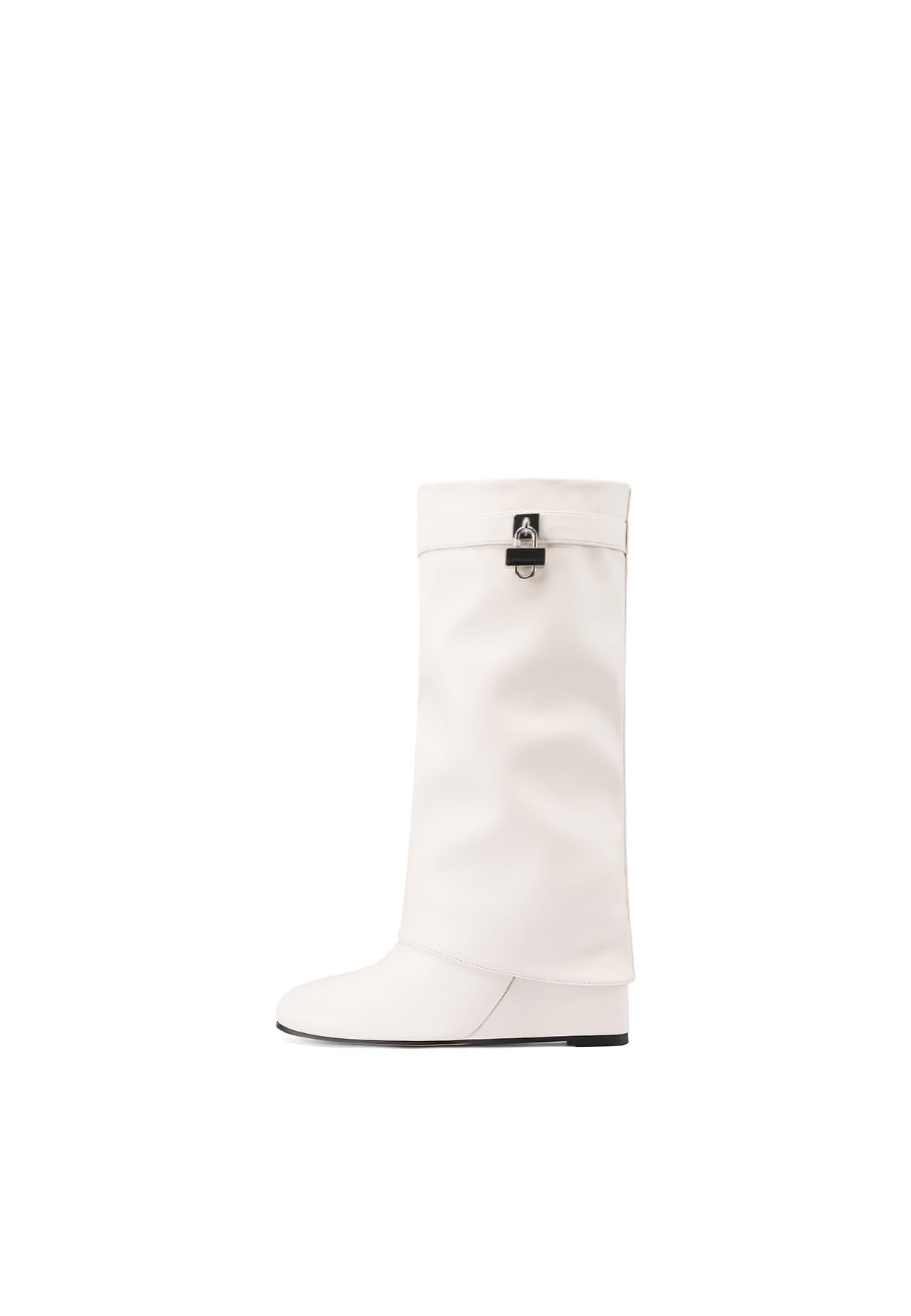 QUEEN HELENA Stivali con Zeppa a Gambale Largo Donna K4007