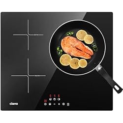 Placa Induccion Encastrable CIARRA CBBIH3 Placa Inducción 3 Fuegos 6100W Cocina Integrada Encimera Inducción Vitrocerámica de Control Táctil con 9 Niveles de Potencia Fuciones de Seguridad Función Stop y Go Negro