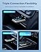 FAHREN Lastest Mini Wireless CarPlay Adapter,Bluetooth & WiFi Connection,Plug-N-Play,No Lag for Navigation,Compatible with iOS 10+ & Car 2016+,USB-A Extension Cable & Type-C Adapter.