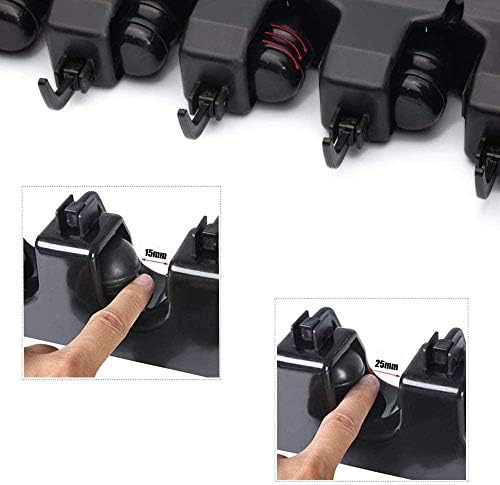 Witeygai Broom Mop Holder, Broom Organizer Wall Mount, Heavy Duty Wall Mounted Mop Clip Hangers Broom Storage Tidy Organizer with 4 Racks 5 Retractable for Closet Kitchen Garden Garage Bathroom