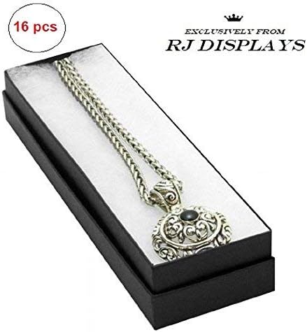 RJ Displays 16 Pack Matte Black Cotton Filled Jewelry Gift Boxes, Small Black Jewelry Boxes Bulk for Bracelets, Watches and Anklets, Small Jewelry Gift Box Packaging, Cardboard Gift Boxes, 8 x 2 Inch image 3