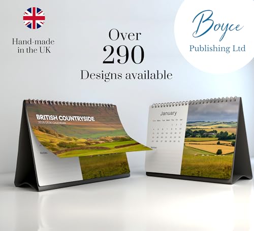 British Countryside Desk Calendar 2026-2027: Standing Flip Desktop Calendar with Thick Paper (15.25cm x 22cm - similar to A5) - Image 7