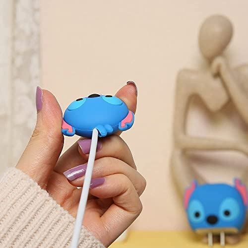 Image of ABRALE Cartoon 3D Design Protective Case for 18W 20W iPhone 14 13 12 11 Pro Max Fast Charging Cable Adapter Charger, Cute Cartoon Lightning Data Cable Case for iPhone Charger Stevens