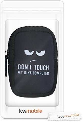 kwmobile Case Compatible with Garmin Edge 530/830 - Pouch for Bike GPS - Don't touch my bike computer White/Black
