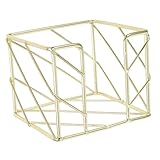 TEHAUX Goldener Schreibtisch Organizer mit Hohlmuster Kompakter Memo und Notizhalter für Büro Platzsparend Stilvoll und Vielseitig für Elegante Arbeitsplatzorganisation