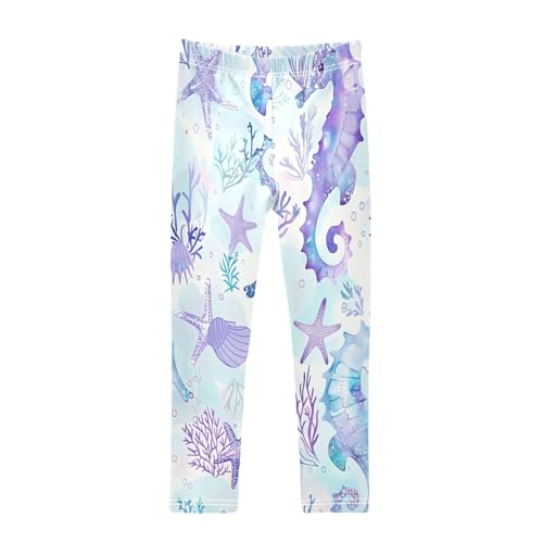 Bolaz Toddler Girls Leggings Printed Yoga Pants Leggings Hippocampus Japonicus for Kids