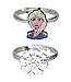 SIX Juego de anillos con diseño de Elsa de Frozen, copos de nieve para niños (295-826)