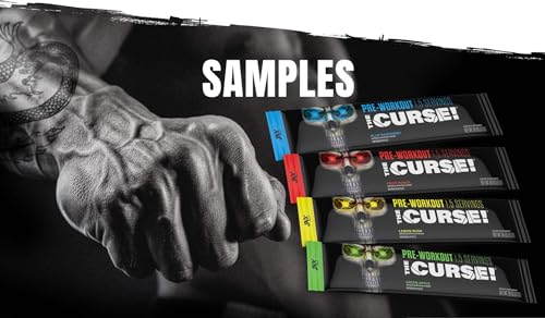 Image of JNX The Curse! Pre Workout Powder with Creatine, Blue Raspberry, 5 Servings | Pre workout powder for men & women with caffeine, L-Citrulline, Beta Alanine & Creatine for energy, pumps & performance.