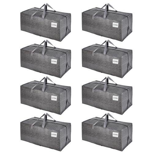 Image of VENO 8 Pack Heavy Duty Moving Bags with Backpack Straps, Zippers & Handles, Extra Large Packing Bags for College Dorm Essentials, Moving Supplies Alternative to Cardboard Moving Boxes