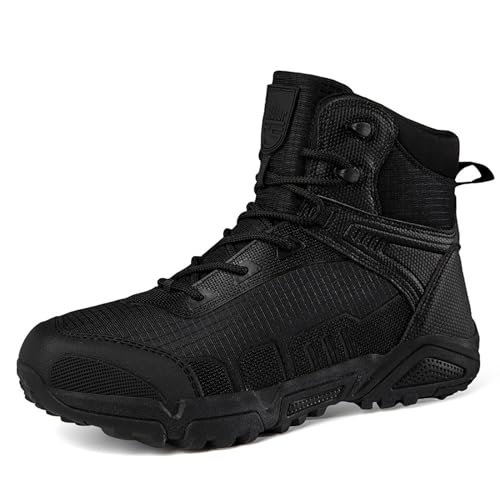 RAGOPILEN Botas tácticas de Combate, Botas de Combate tácticas for Senderismo en el Desierto for Hombre Multicolor 39-47 EU(Black,44 EU)