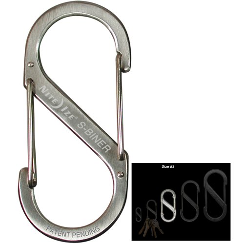 Porta Brace 3pc Carabiner Clip w/Flash Light CARA-BRNZ3