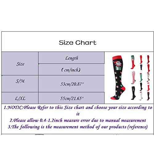 Miashui Skirt Plus Size Christmas Printed Calf Socks Long Tube Knee Socks Woman Tights #TOP3