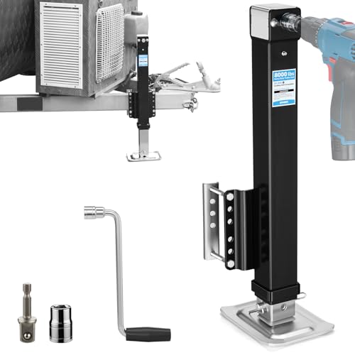 Kohree 8000 lbs Trailer Jack Heavy Duty, 20-24V Cordless Drill Compatible, Bolt on Trailer Jack for...