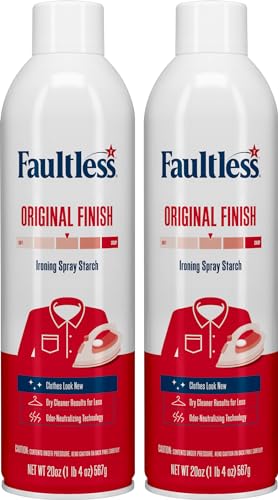 Comparison: Best Spray Starch For Stiffening 6 Laundry Starch Spray, Faultless Original Hold Ironing Enhancer Spray Starch for a Smooth Iron Glide on Clothes & Fabric (20oz 2 Pack) Even Spray, Easy Iron Glide, No Reside