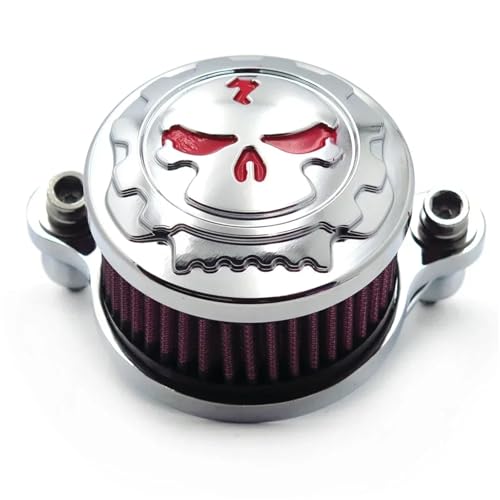 Filtre d'admission d'air moto en caoutchouc argent pour Harley Sportster XL883 1200 1988-2015