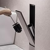 WC-Bürstenhalter, versenkte Edelstahlbürste mit elastischem Verschluss, platzsparendes Design für Badrenovierung