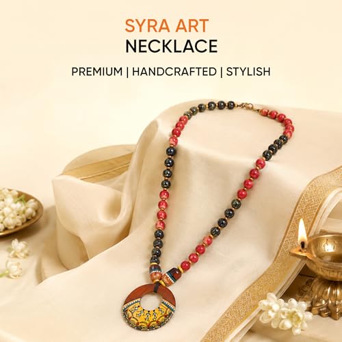 Image of AAKRITI ART CREATIONS Handcrafted Tribal & Wooden Necklace Collection | Dhokra, Ethnic, Brass & Artistic Designs | Royal, Boho & Nomadic-Inspired Statement Jewelry for Women